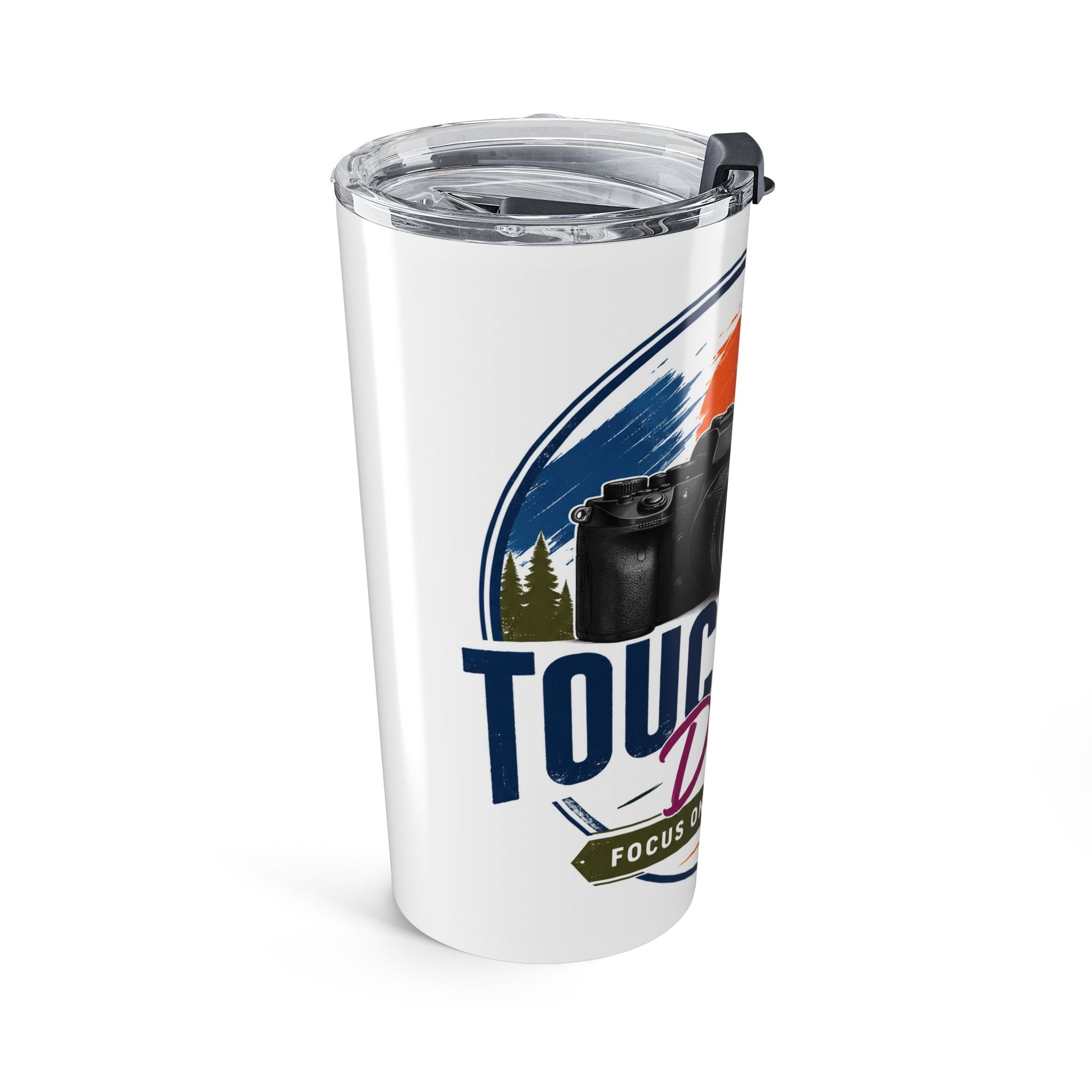 20oz Travel Tumbler — “Teach, Reach, Daily” Camera & Microphone Design