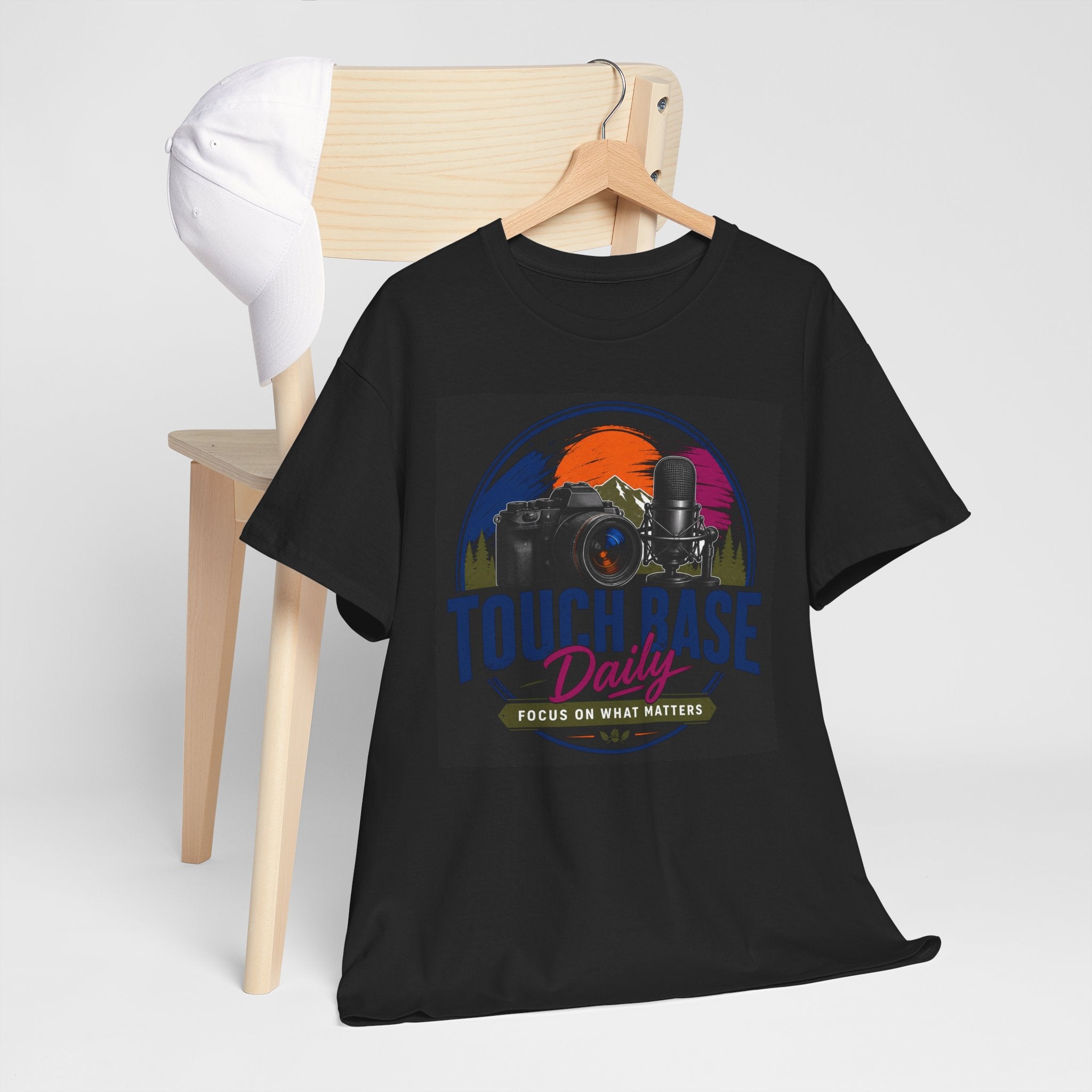 Touch Base Daily Camera T-Shirt — Focus on What Matters Photography Tee