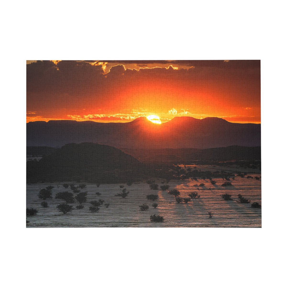Sunset Mountain Namibian Landscape Jigsaw Puzzle