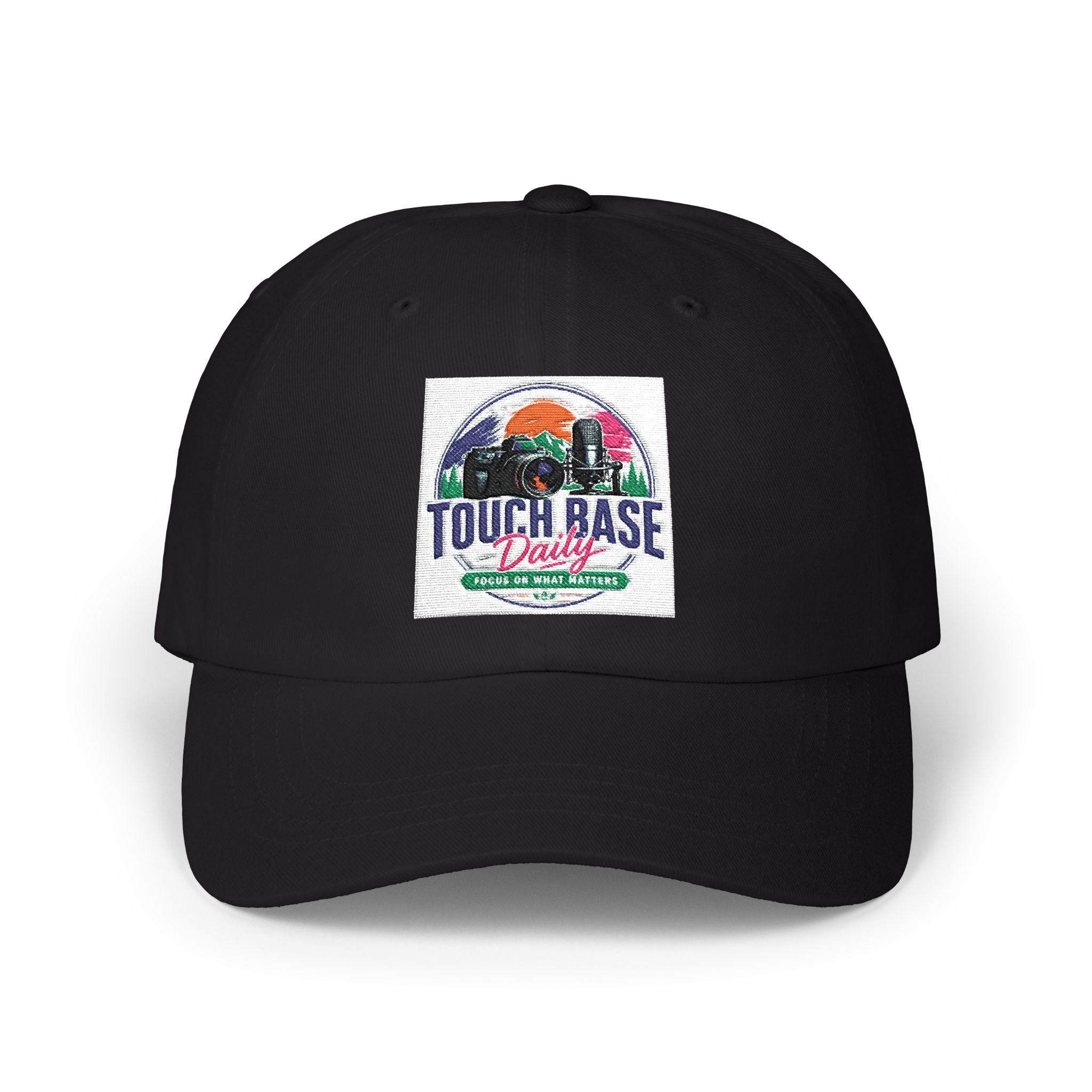 Touch Base Dairy Classic Dad Cap — Vintage Farm Sunset Baseball Hat