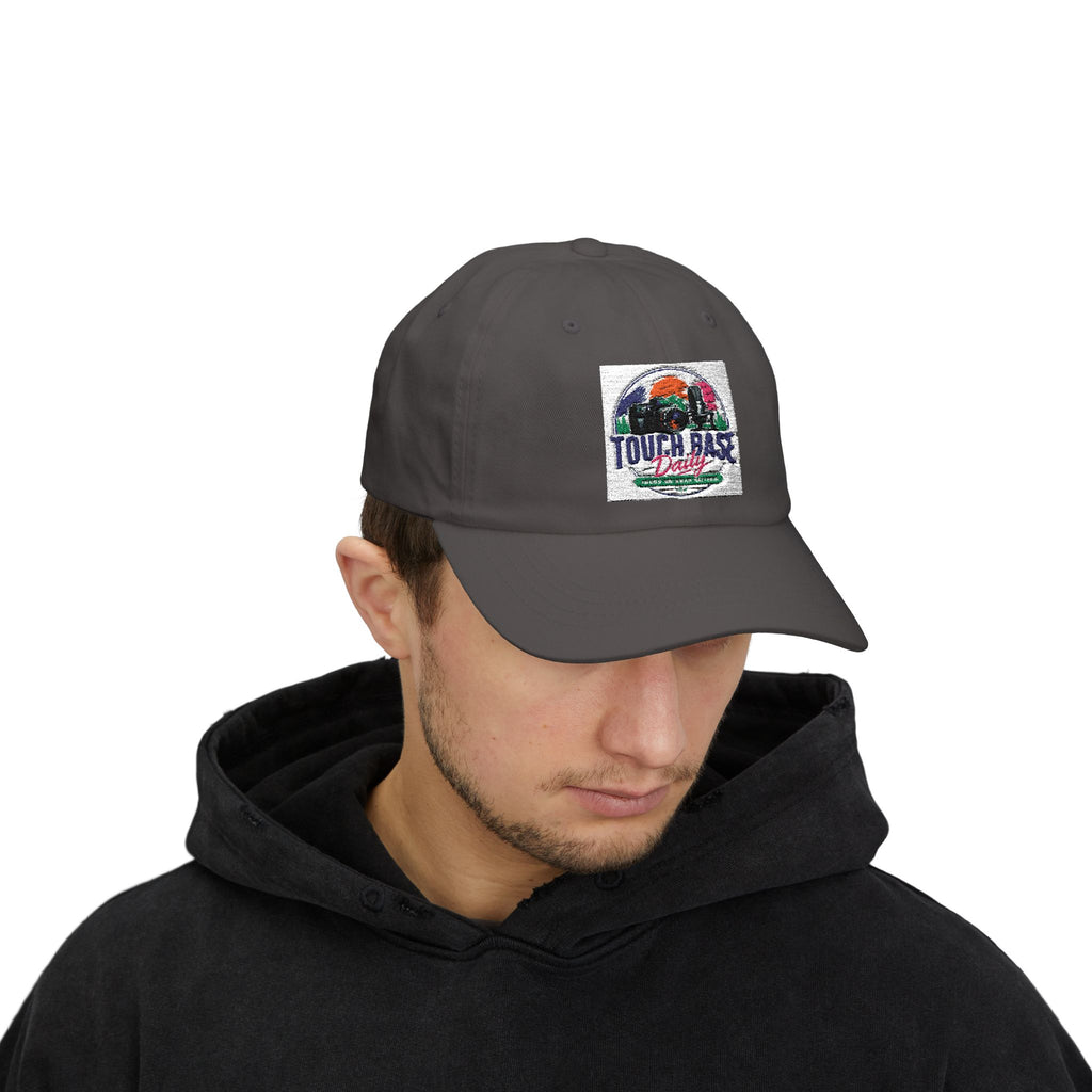 Touch Base Dairy Classic Dad Cap — Vintage Farm Sunset Baseball Hat