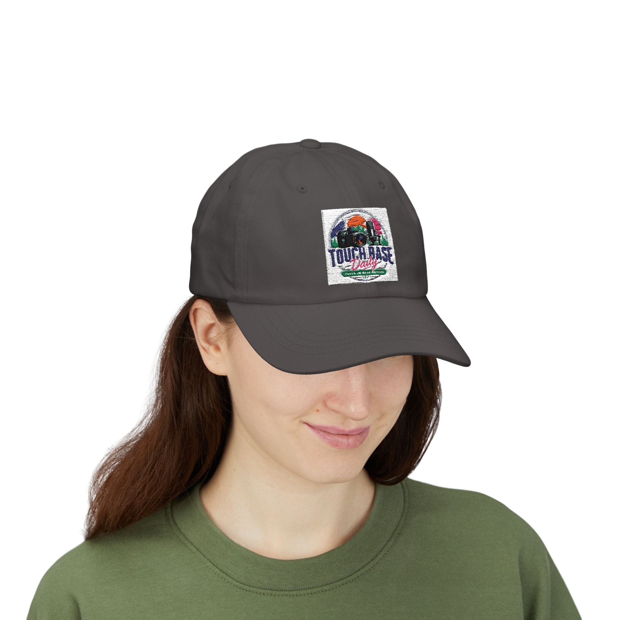Touch Base Dairy Classic Dad Cap — Vintage Farm Sunset Baseball Hat