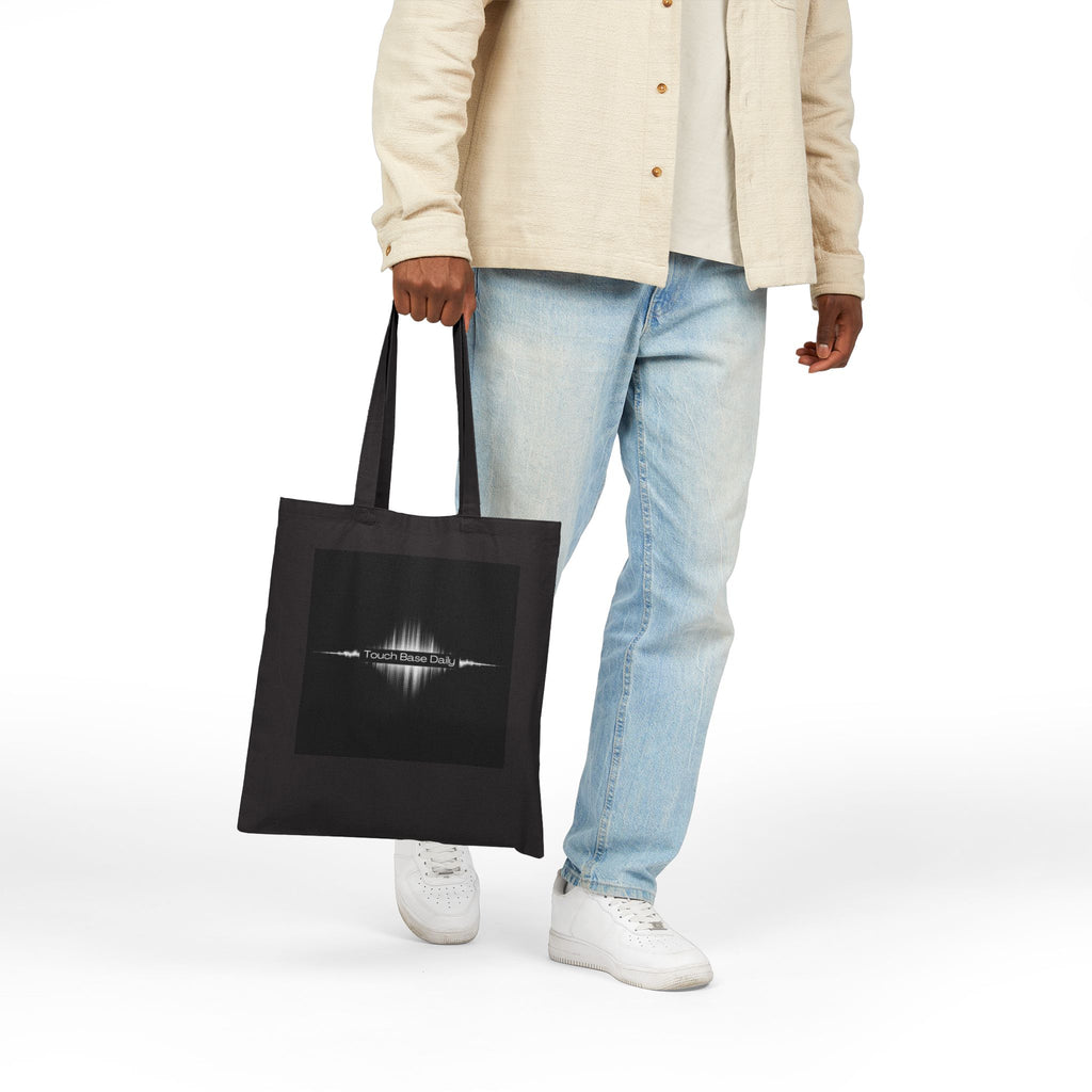 Bearded Hipster Tote Bag – Graphic Cotton Canvas Tote with Beanie & Glasses Design