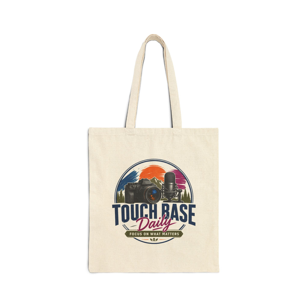 Canvas Tote — "Focus On What Matters" Camera & Microphone Photographer Tote