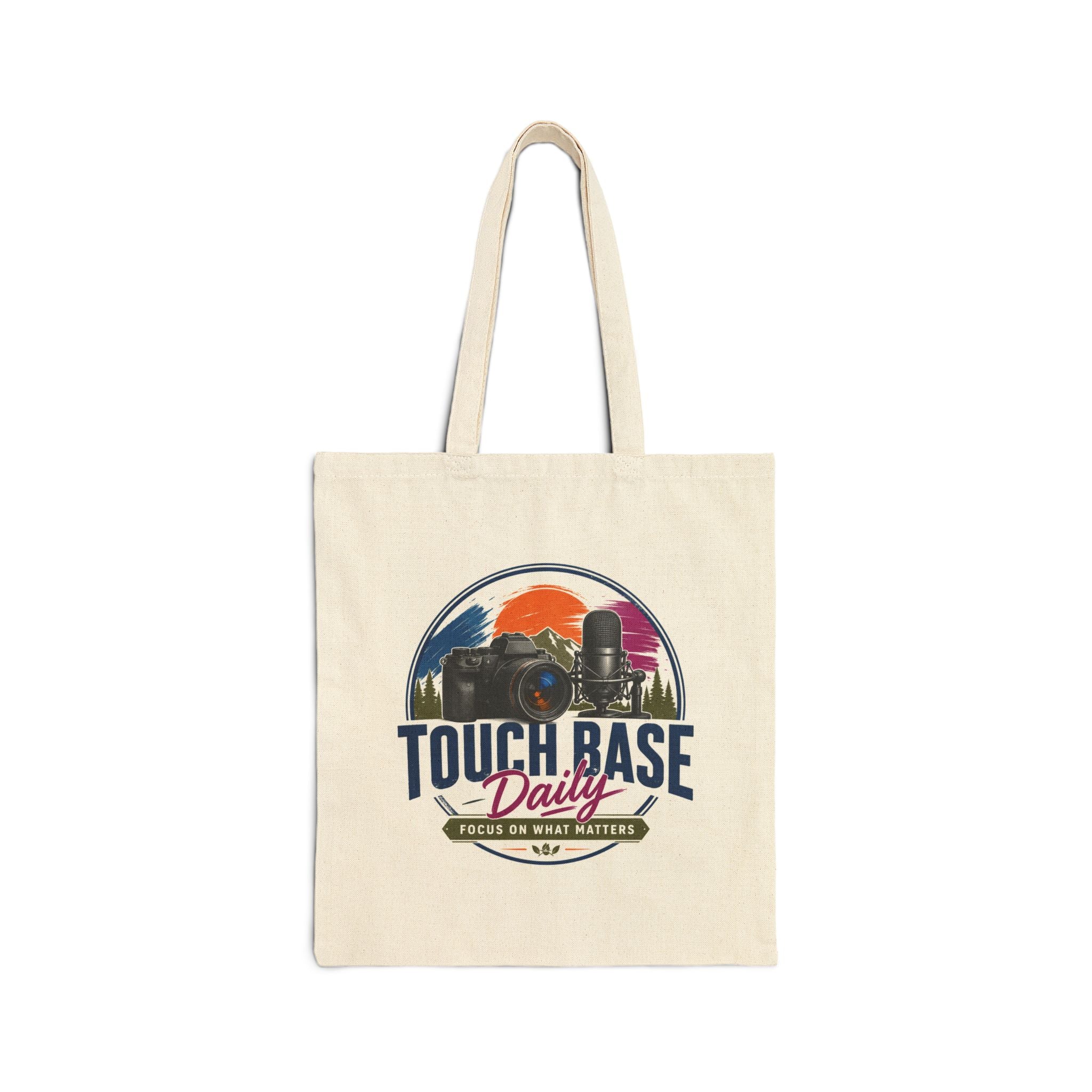 Canvas Tote — "Focus On What Matters" Camera & Microphone Photographer Tote