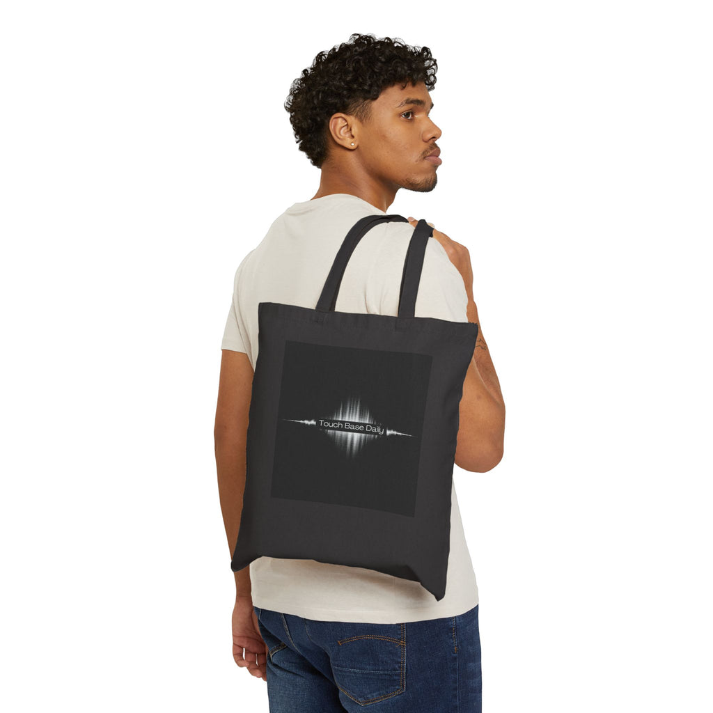 Bearded Hipster Tote Bag – Graphic Cotton Canvas Tote with Beanie & Glasses Design