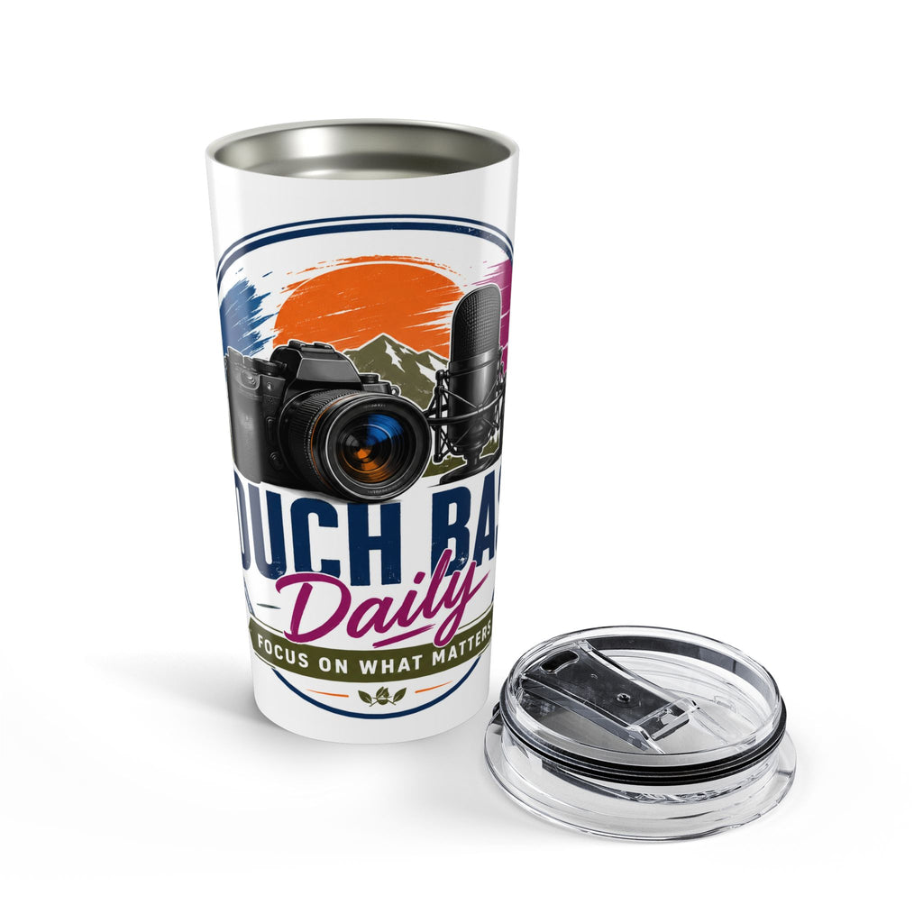 20oz Travel Tumbler — “Teach, Reach, Daily” Camera & Microphone Design