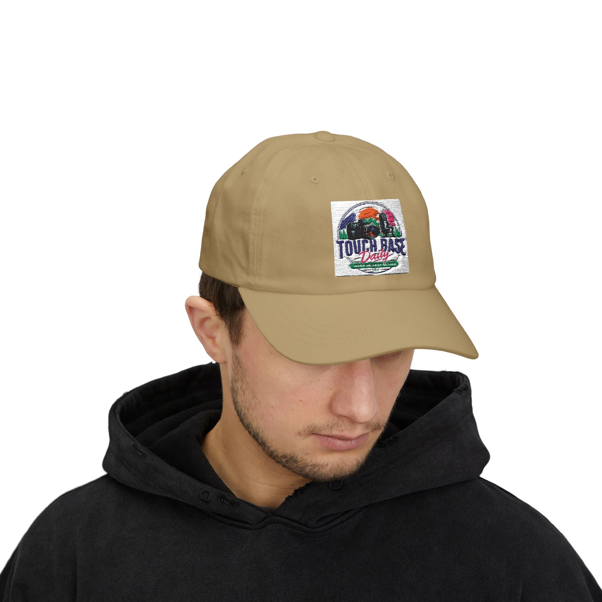 Touch Base Dairy Classic Dad Cap — Vintage Farm Sunset Baseball Hat