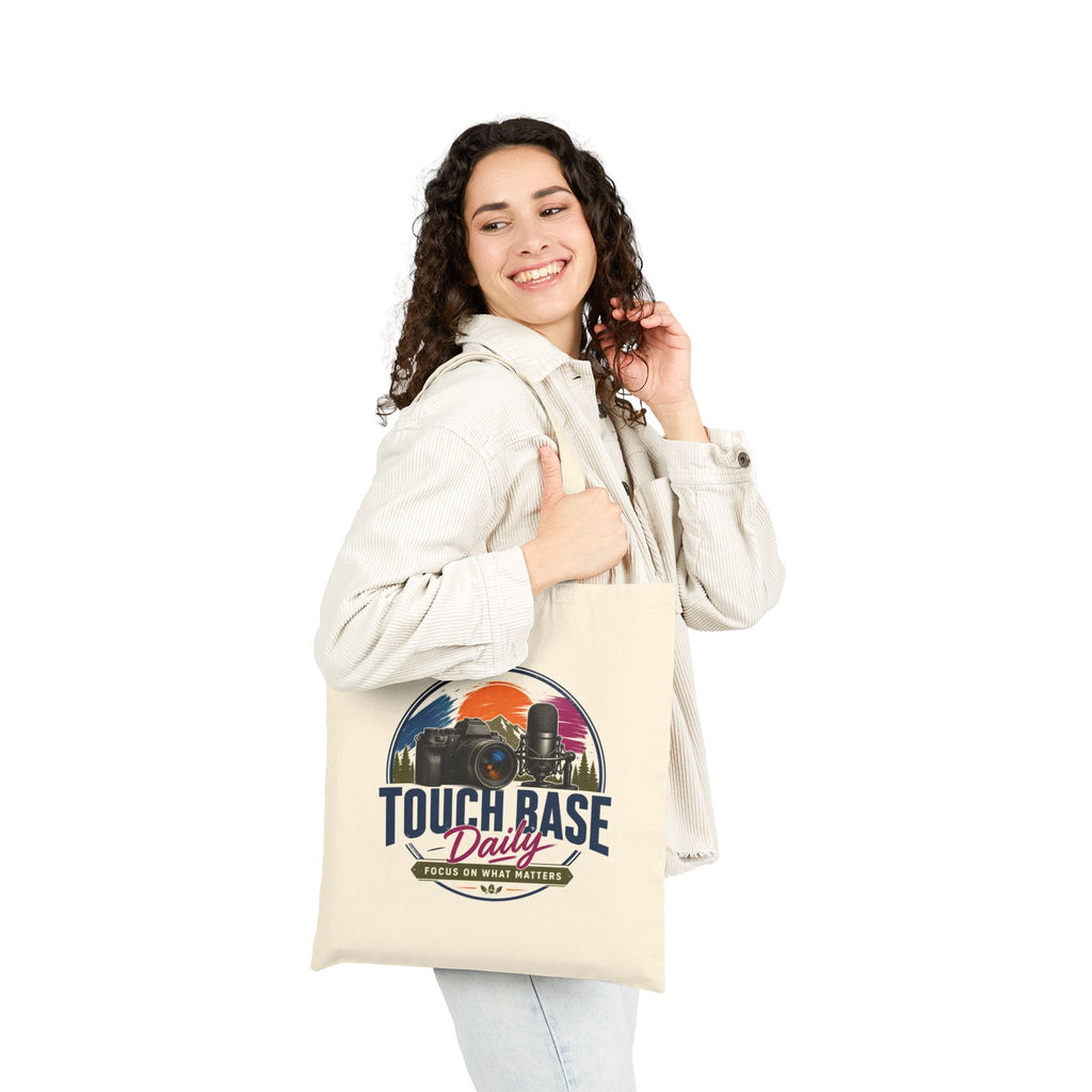 Canvas Tote — "Focus On What Matters" Camera & Microphone Photographer Tote