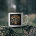 Enamel Camping Mug — "Focus On What Matters" Retro Outdoor Coffee Cup