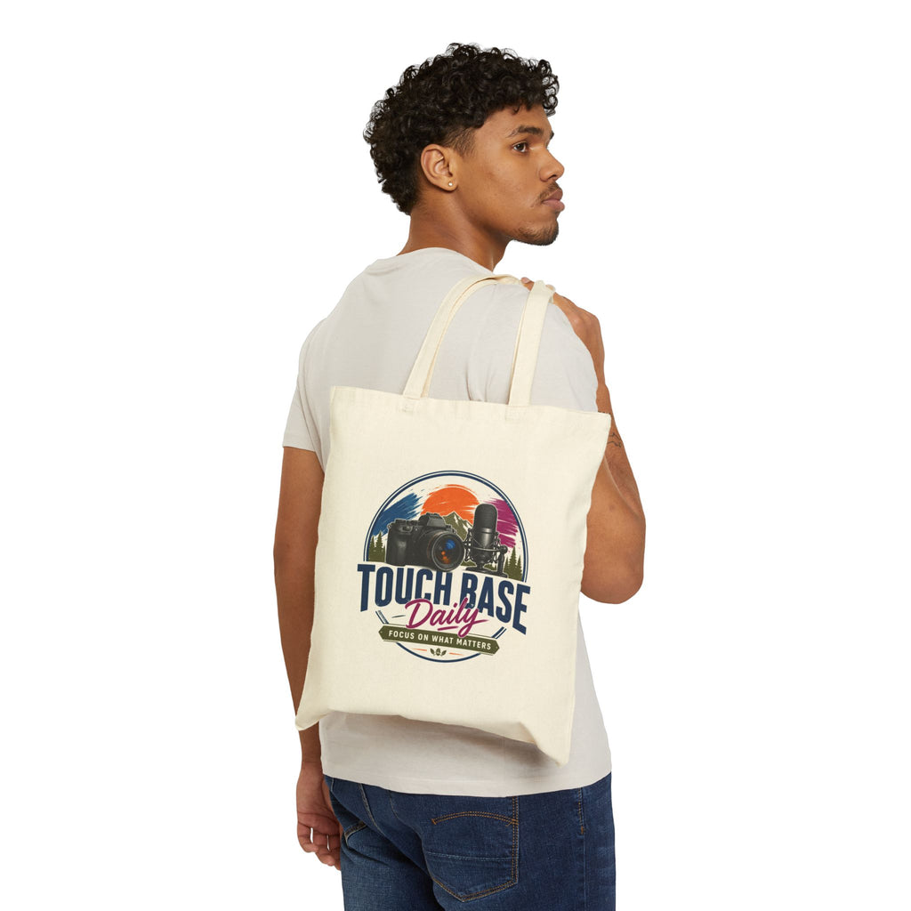 Canvas Tote — "Focus On What Matters" Camera & Microphone Photographer Tote