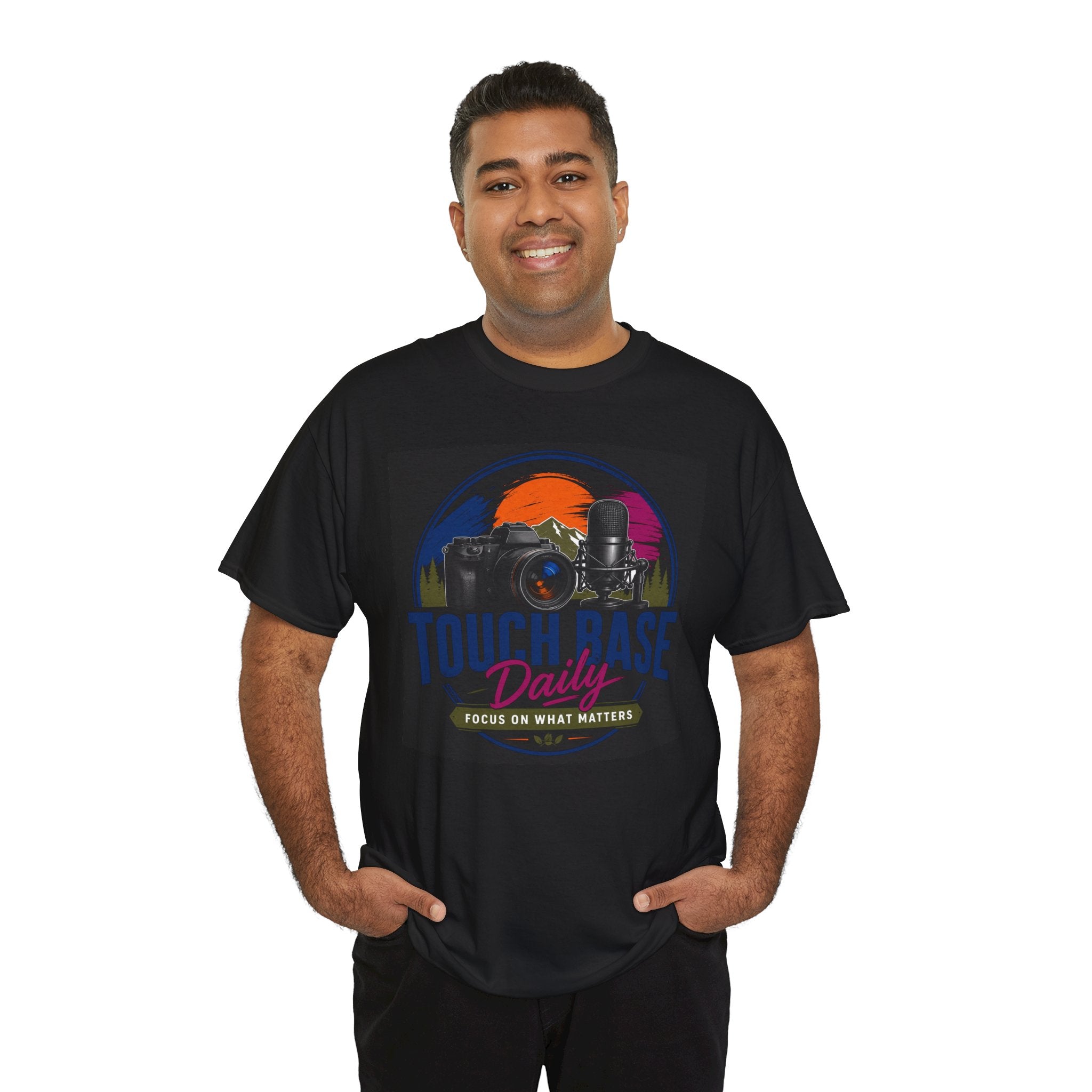 Touch Base Daily Camera T-Shirt — Focus on What Matters Photography Tee