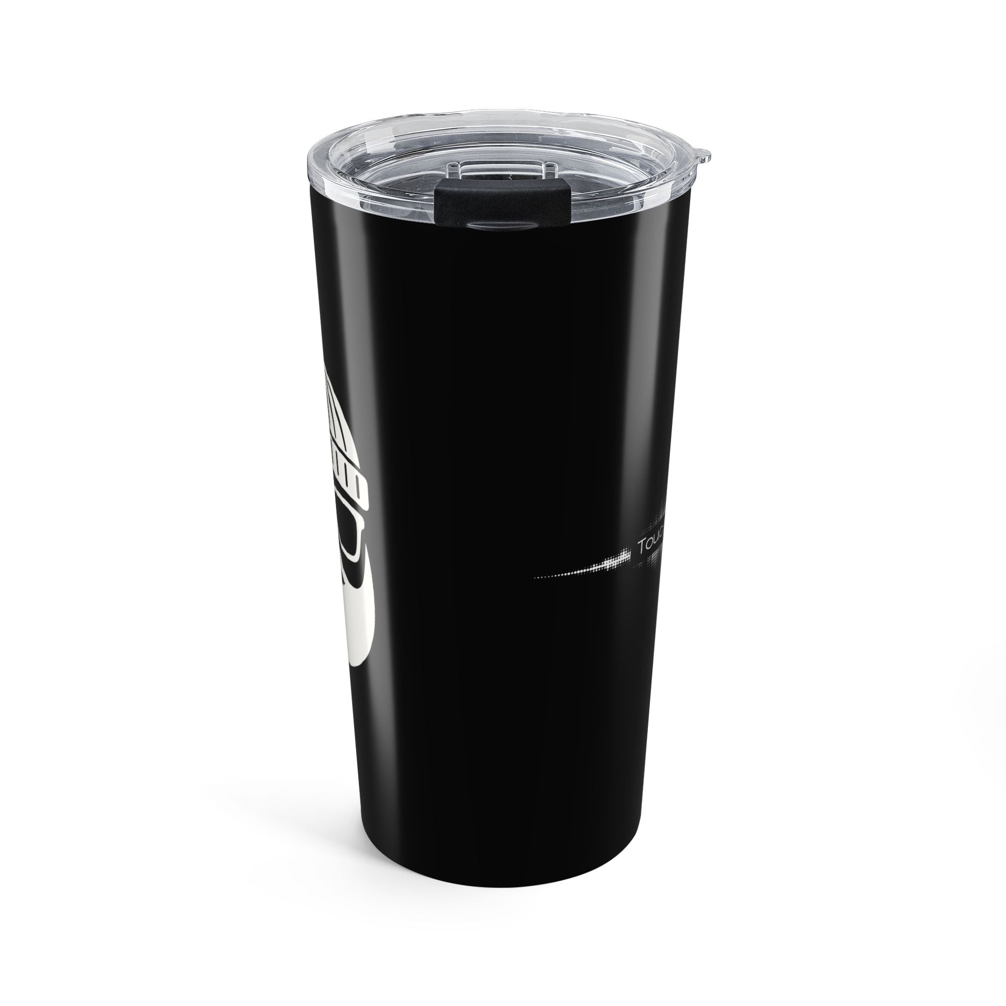 20oz Black Travel Tumbler — Retro Skate Graphic Insulated Cup