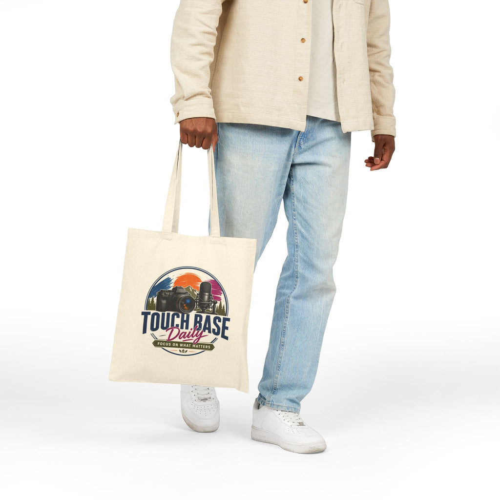 Canvas Tote — "Focus On What Matters" Camera & Microphone Photographer Tote