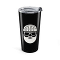 20oz Black Travel Tumbler — Retro Skate Graphic Insulated Cup