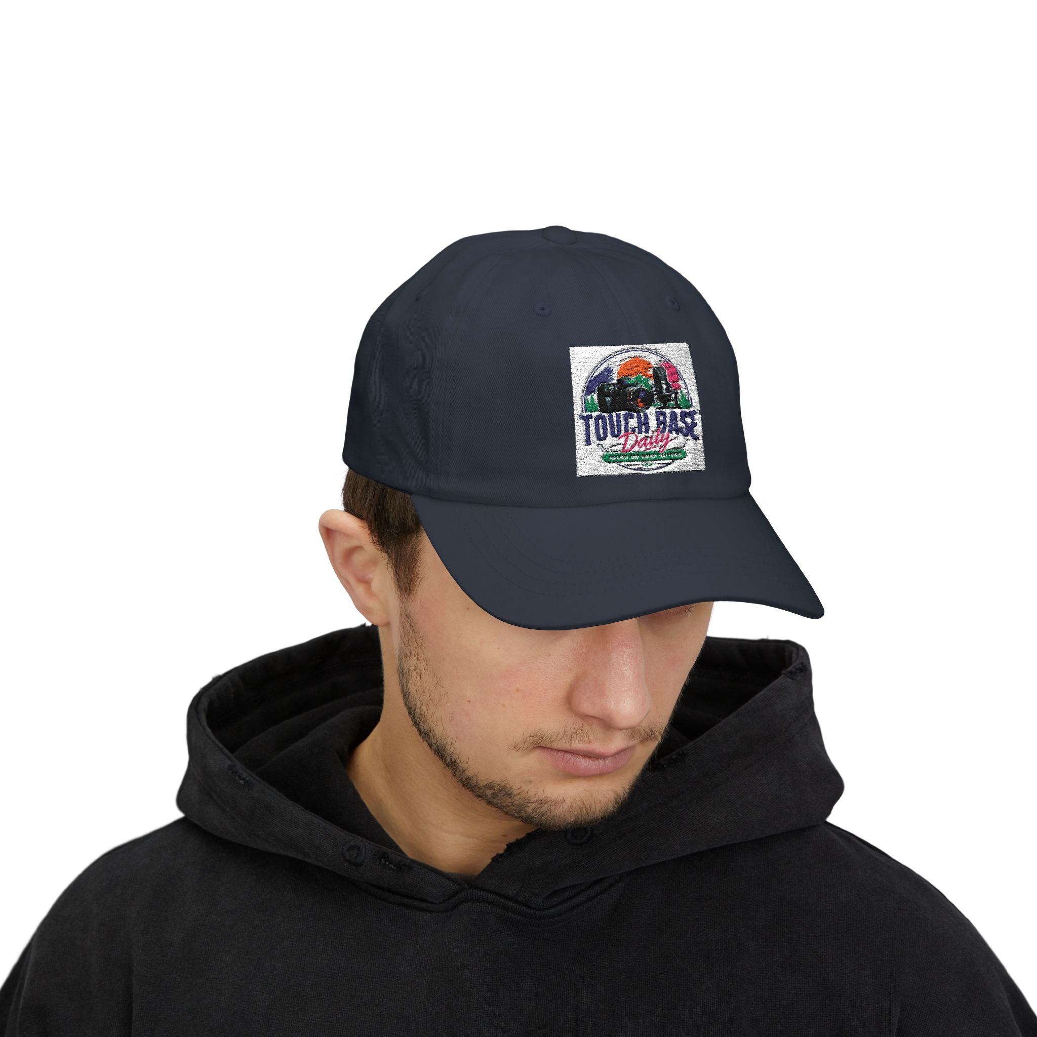 Touch Base Dairy Classic Dad Cap — Vintage Farm Sunset Baseball Hat