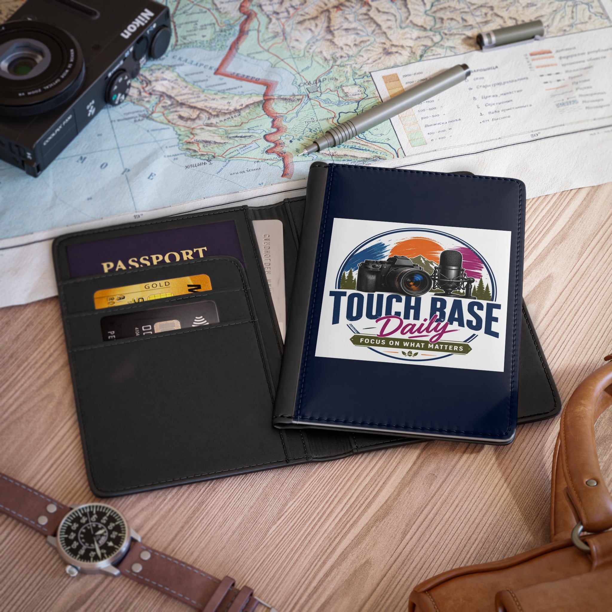 Passport Cover — Touch Base Daily Camera & Microphone Design (Focus on What Matters)