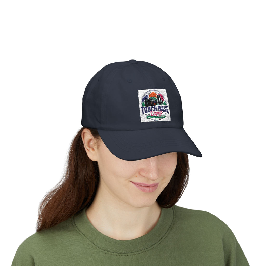 Touch Base Dairy Classic Dad Cap — Vintage Farm Sunset Baseball Hat
