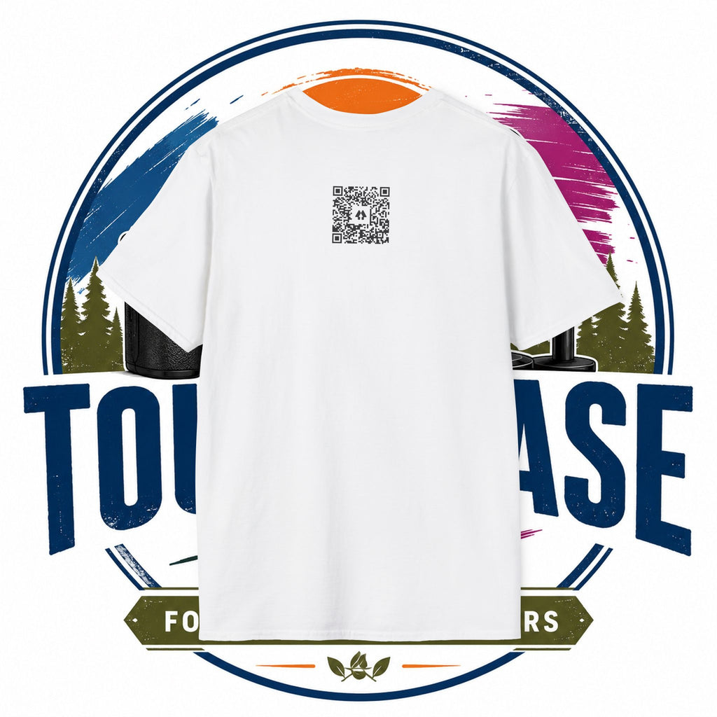Photography & Podcast Tee — "Touch Base Daily" Camera & Mic Graphic T-Shirt