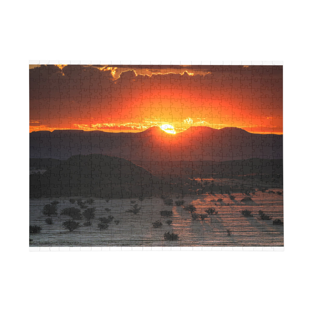 Sunset Mountain Namibian Landscape Jigsaw Puzzle