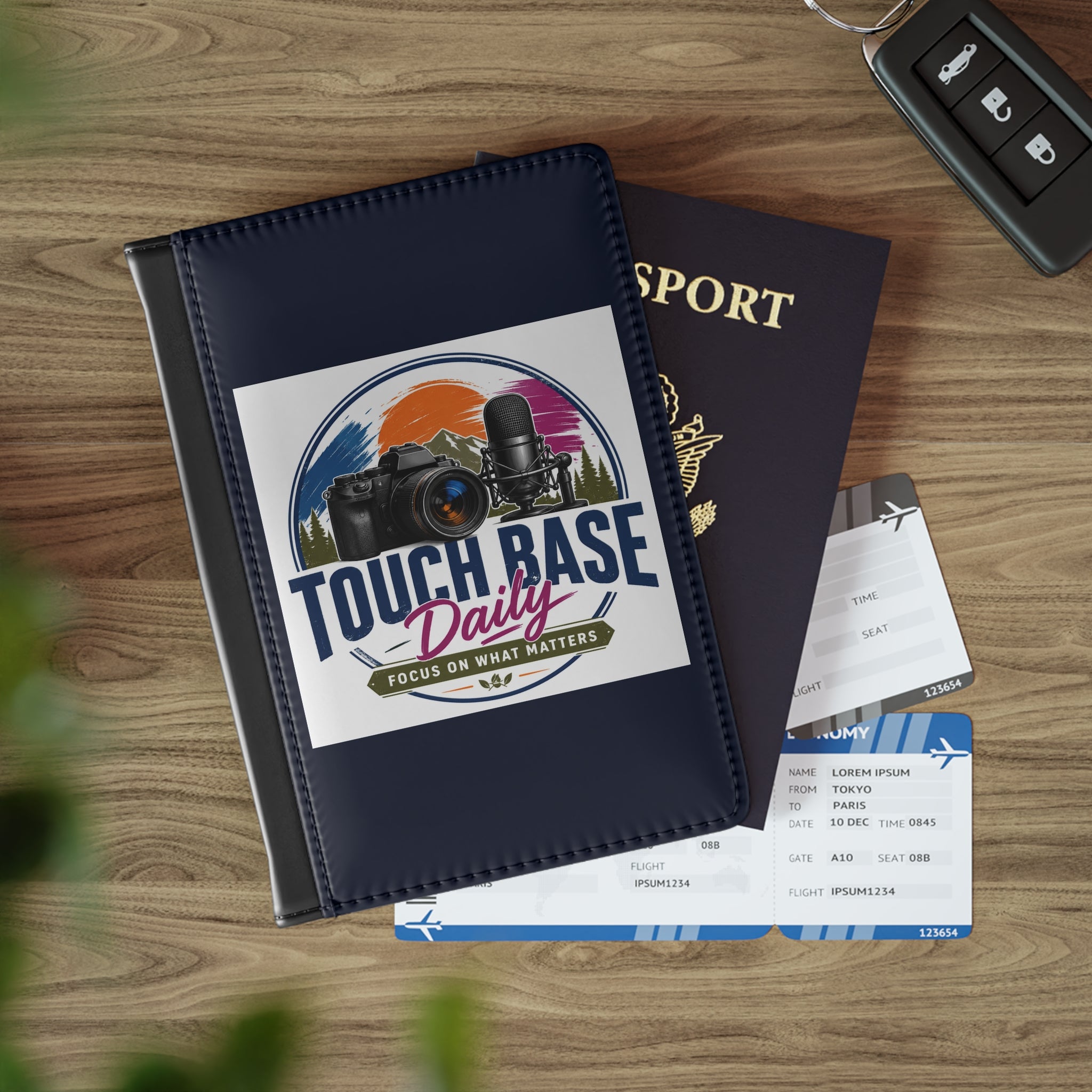 Passport Cover — Touch Base Daily Camera & Microphone Design (Focus on What Matters)