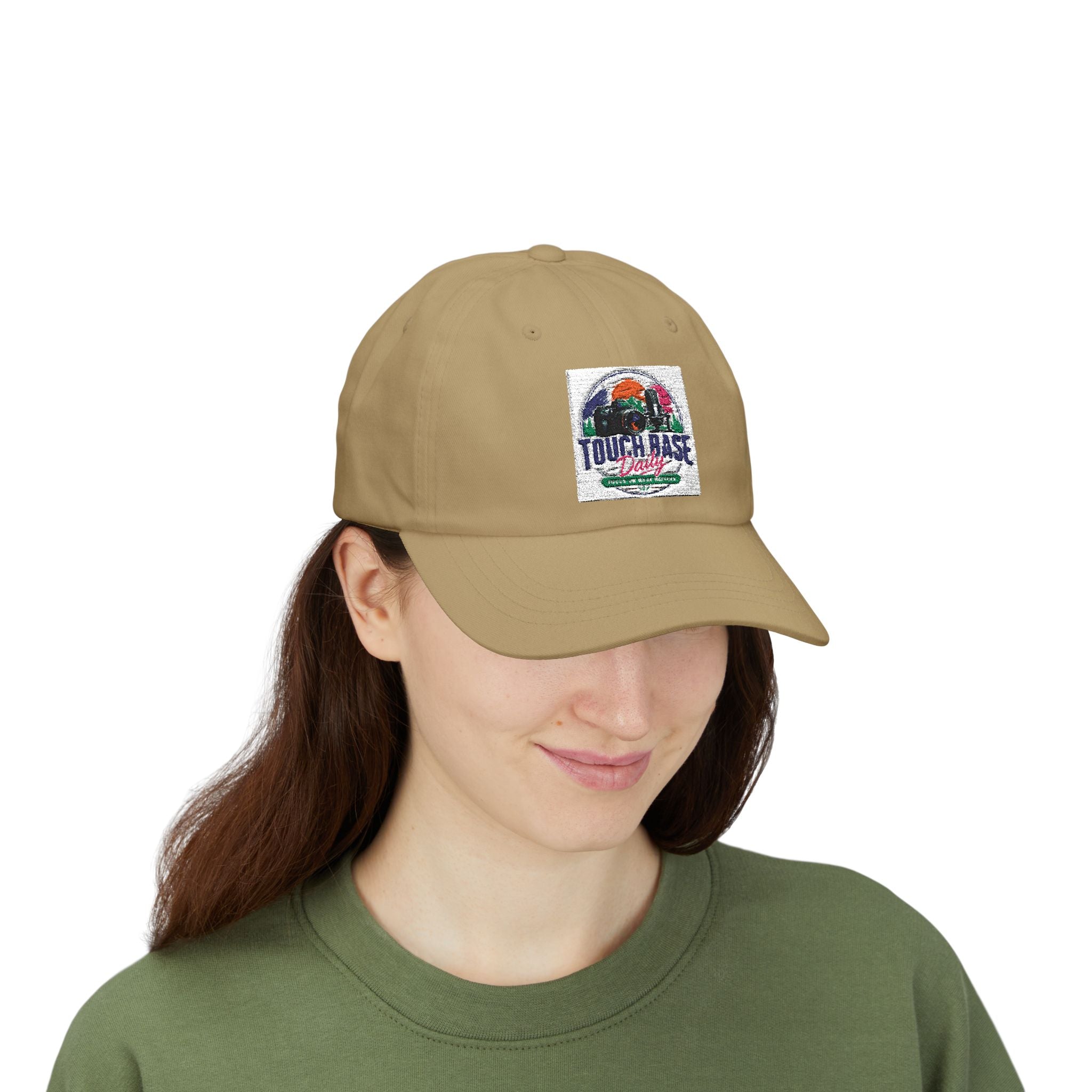 Touch Base Dairy Classic Dad Cap — Vintage Farm Sunset Baseball Hat