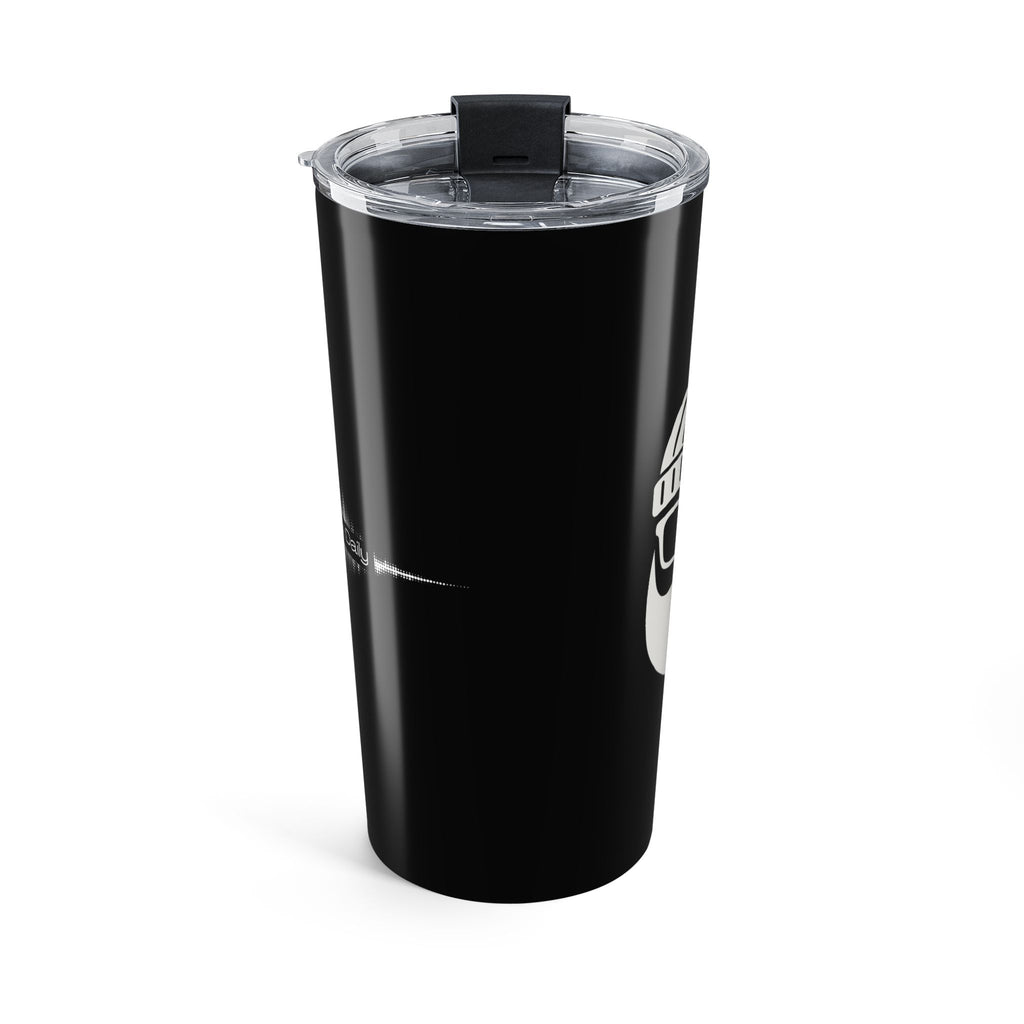 20oz Black Travel Tumbler — Retro Skate Graphic Insulated Cup