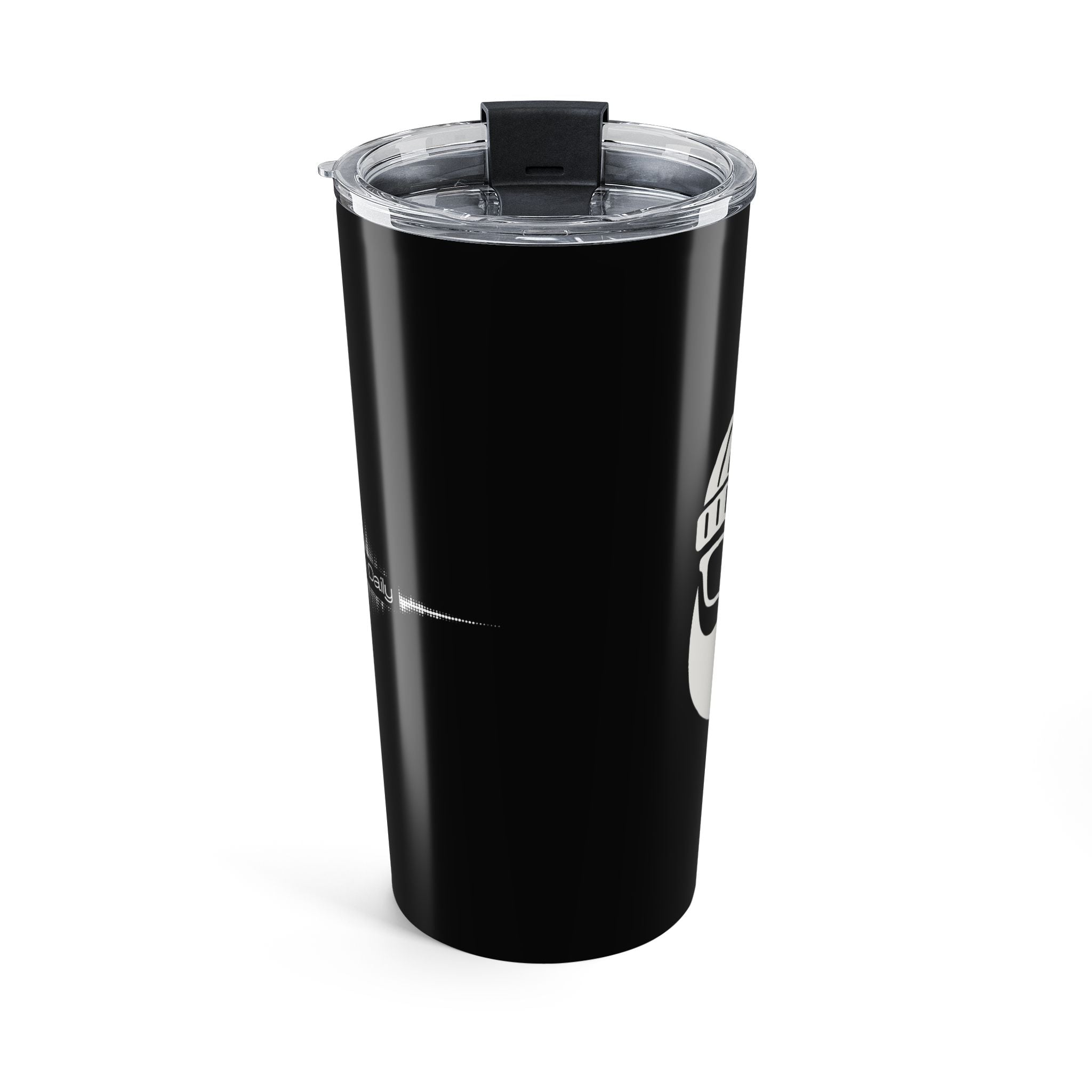 20oz Black Travel Tumbler — Retro Skate Graphic Insulated Cup
