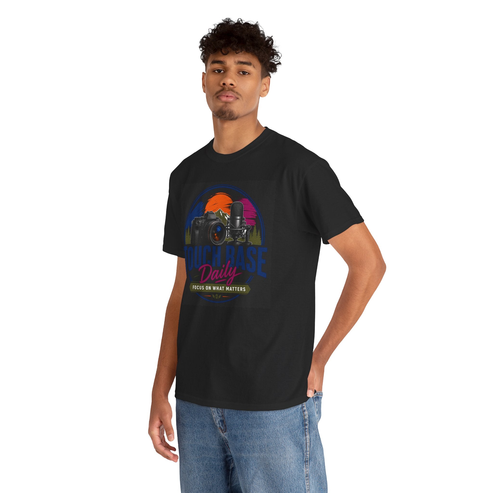 Touch Base Daily Camera T-Shirt — Focus on What Matters Photography Tee