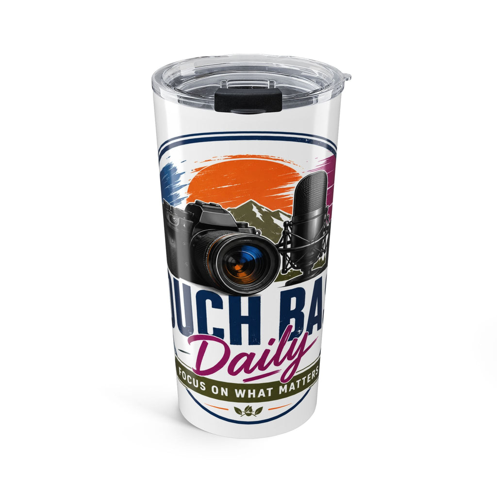 20oz Travel Tumbler — “Teach, Reach, Daily” Camera & Microphone Design