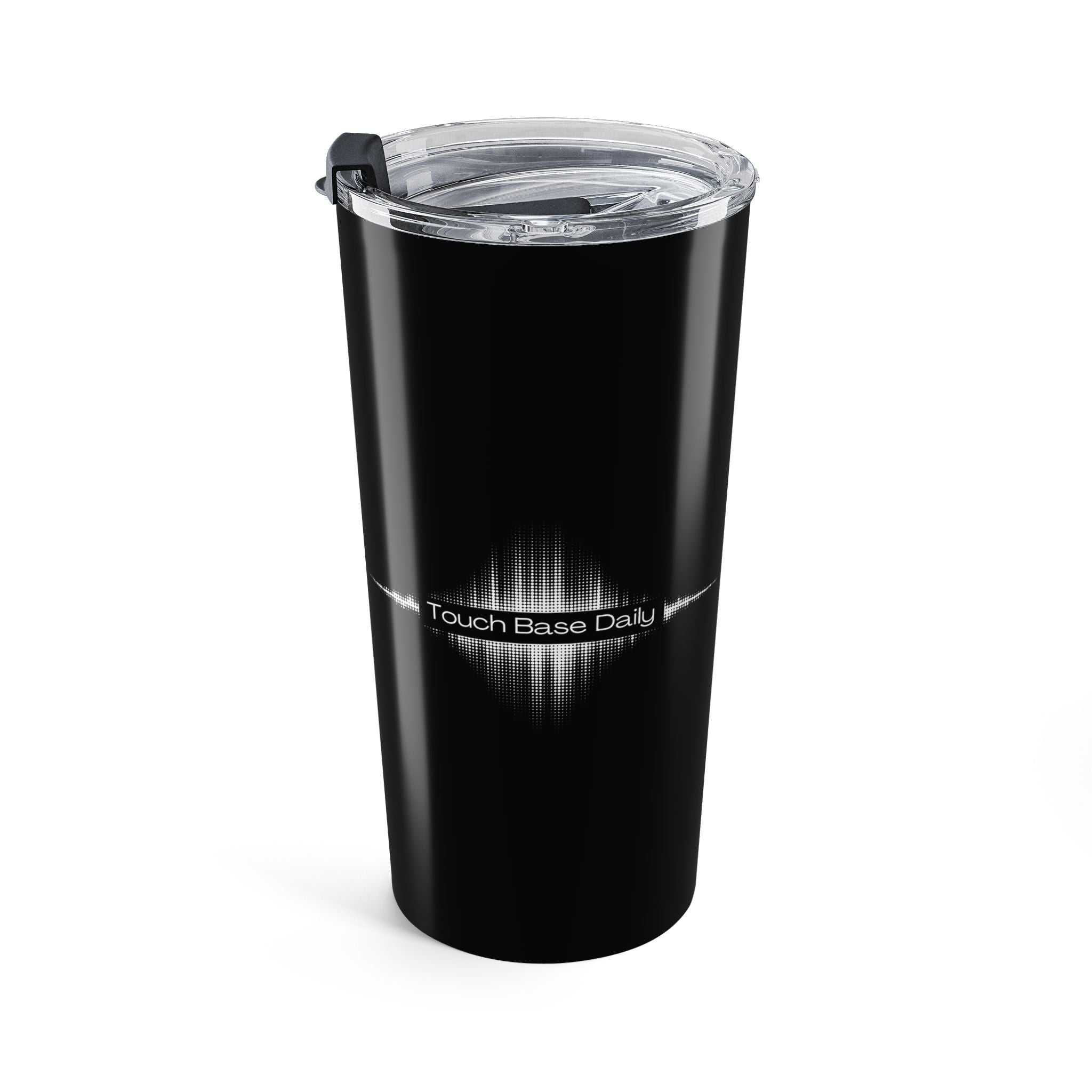 20oz Black Travel Tumbler — Retro Skate Graphic Insulated Cup