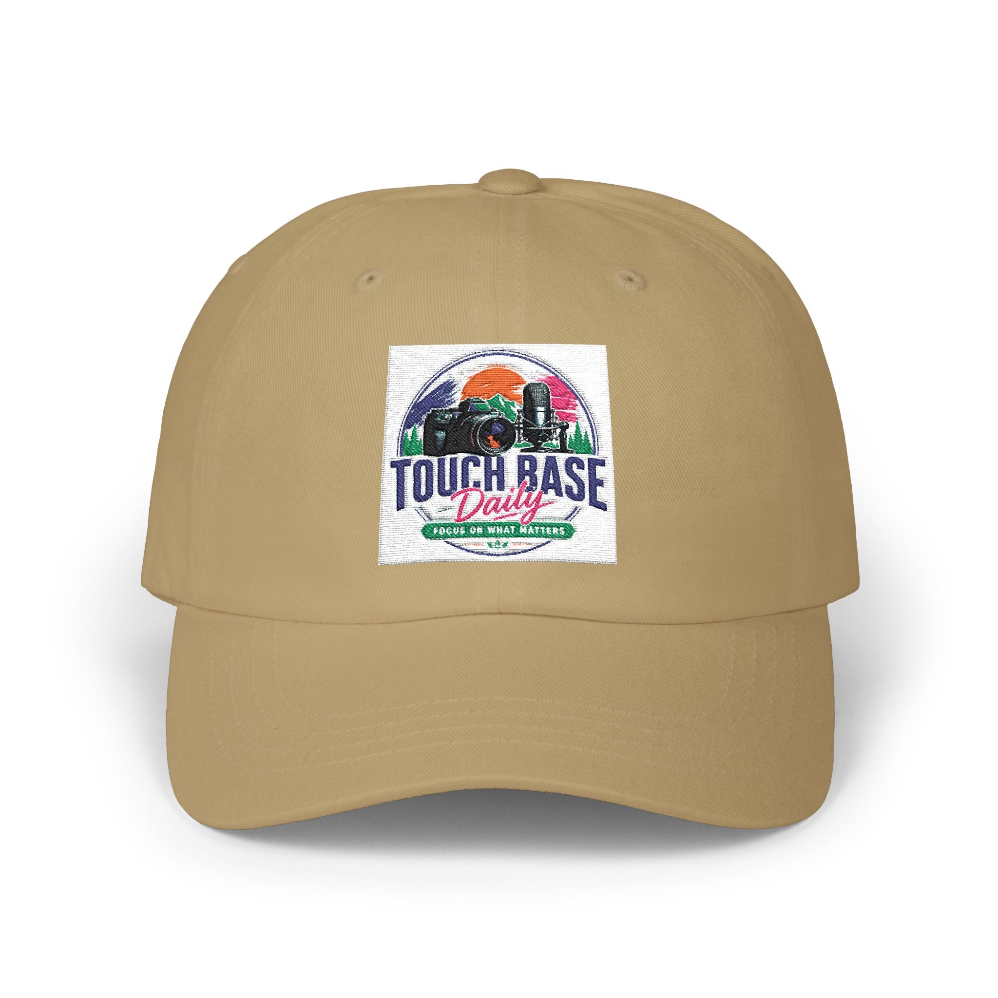 Touch Base Dairy Classic Dad Cap — Vintage Farm Sunset Baseball Hat