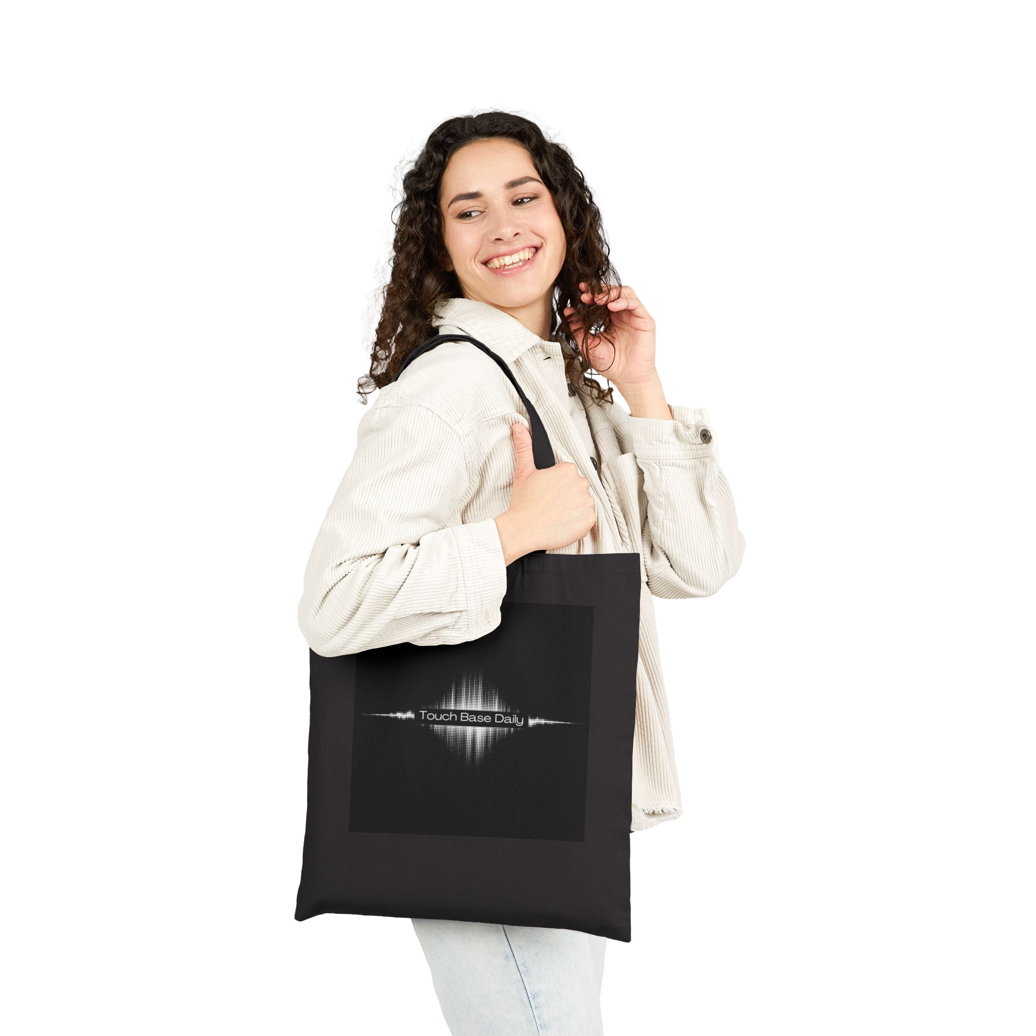 Bearded Hipster Tote Bag – Graphic Cotton Canvas Tote with Beanie & Glasses Design