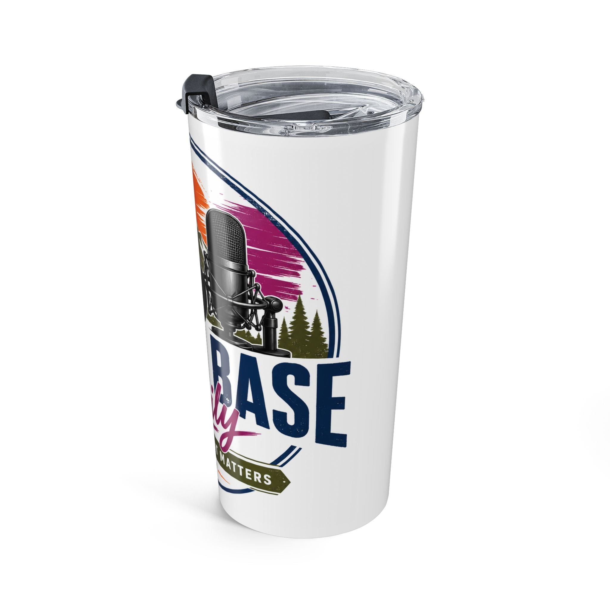 20oz Travel Tumbler — “Teach, Reach, Daily” Camera & Microphone Design