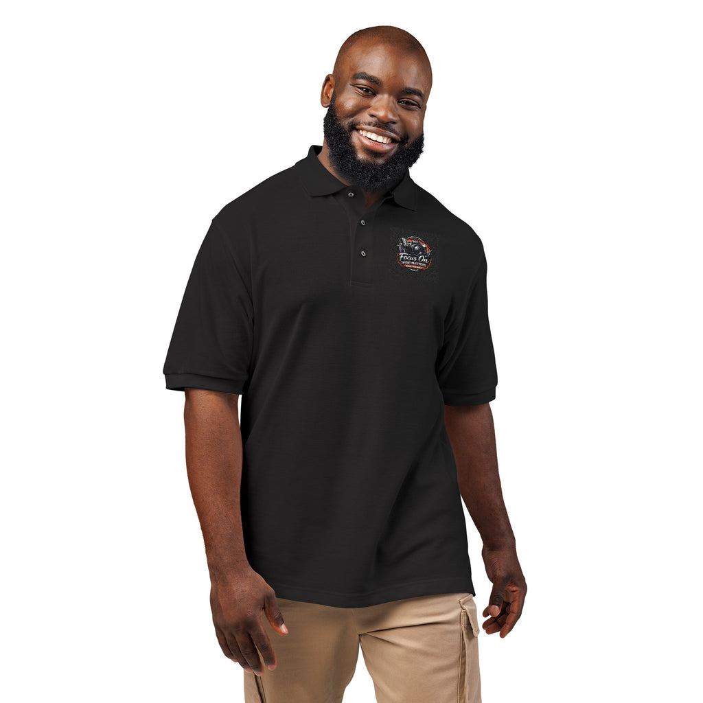 Embroidered Floral Skull Polo