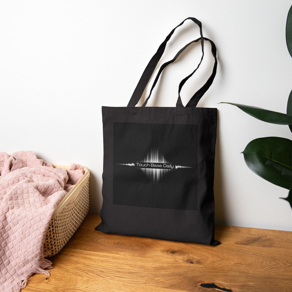 Bearded Hipster Tote Bag – Graphic Cotton Canvas Tote with Beanie & Glasses Design