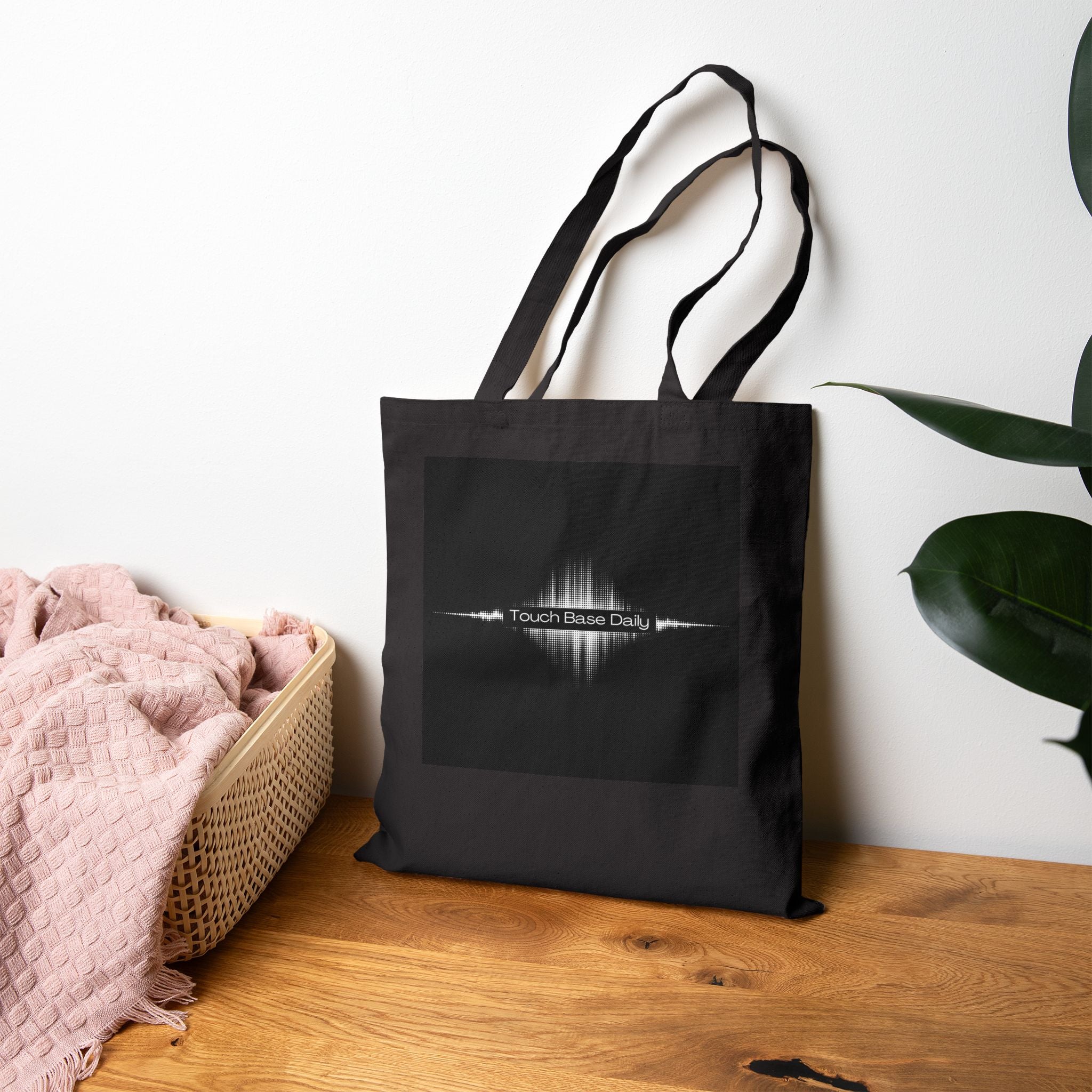Bearded Hipster Tote Bag – Graphic Cotton Canvas Tote with Beanie & Glasses Design