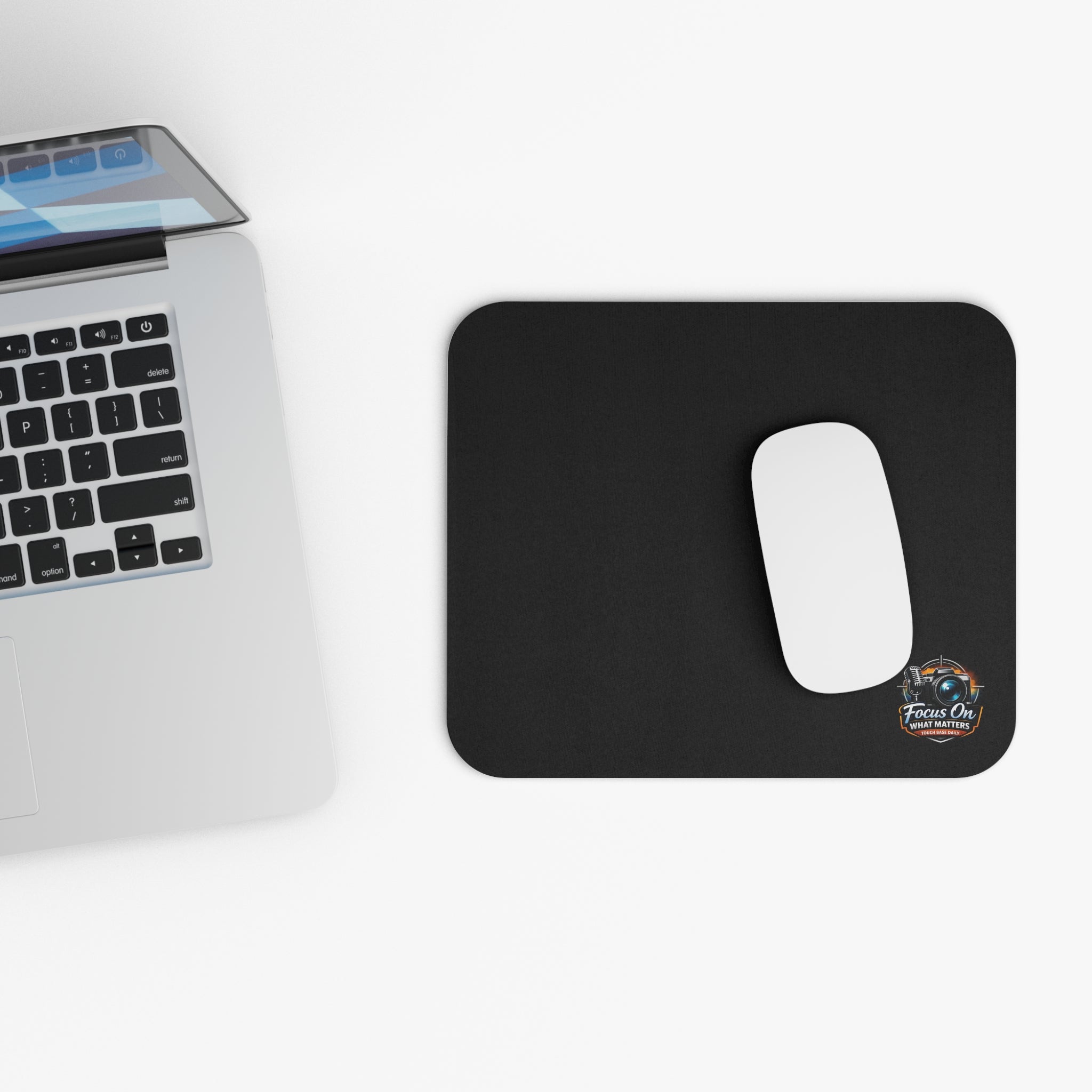 Mouse Pad — "Focus On What Matters" Camera Graphic